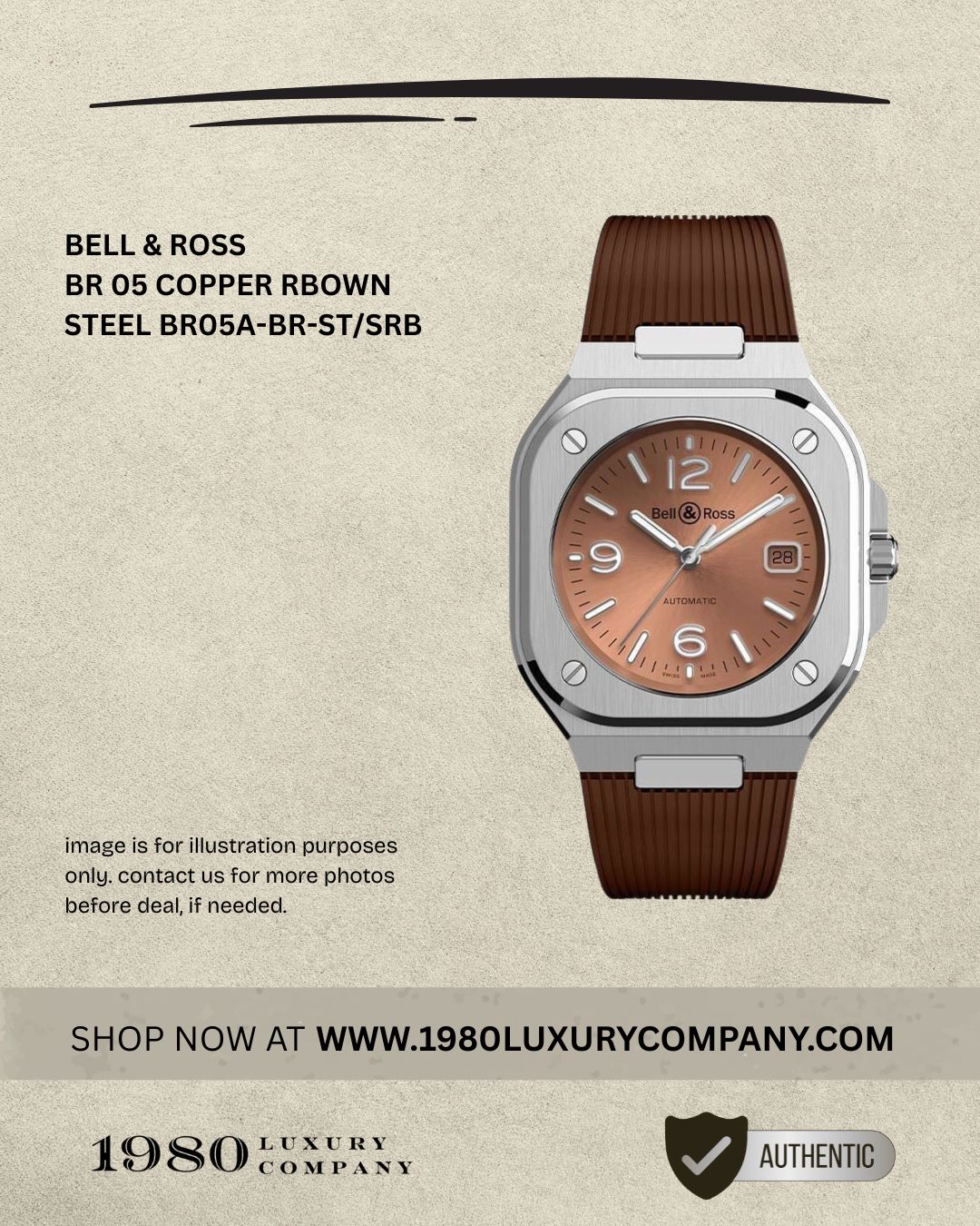 Bell & Ross BR 05 Copper Brown BR05A-BR-ST/SRB