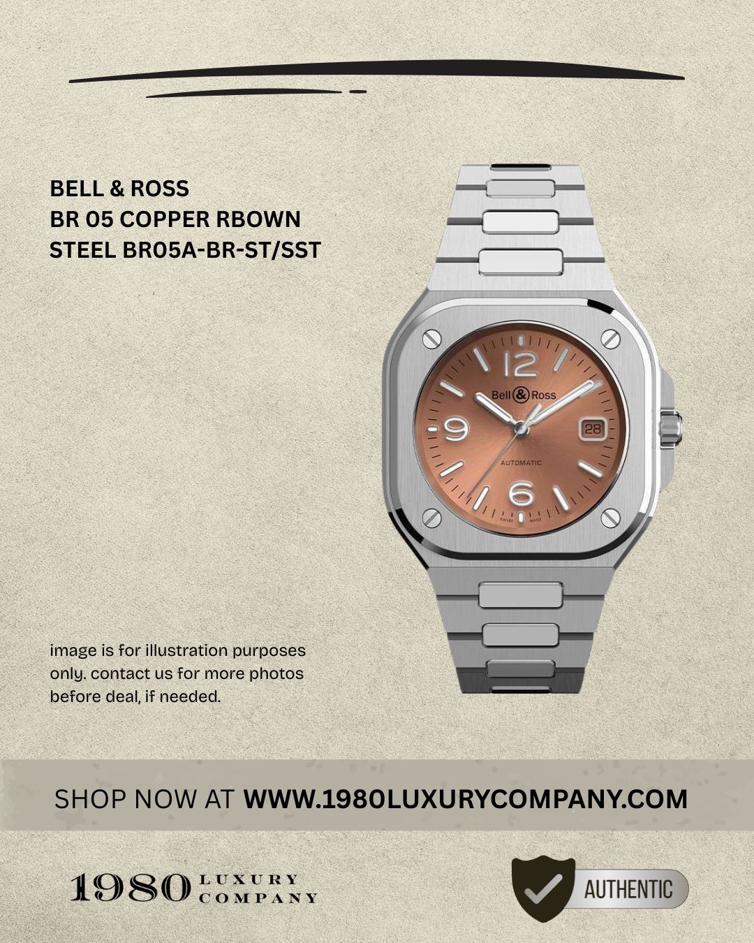 Bell & Ross BR 05 Copper Brown BR05A-BR-ST/SST