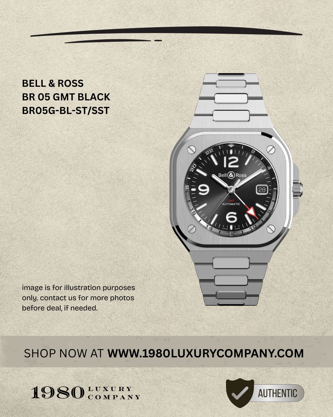 Bell & Ross BR 05 GMT Black BR05G-BL-ST/SST
