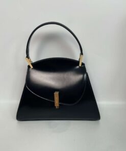 Ferragamo Geometric Leather Tote Bag Black