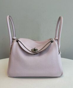 Hermes Lindy 26 Mauve Pale Clemence Palladium Hardware