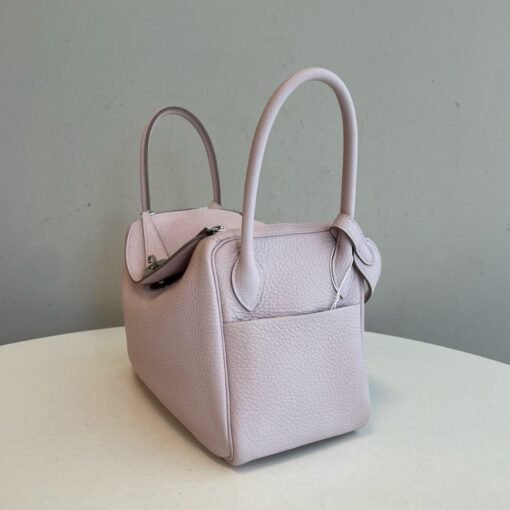 Hermes Lindy 26 Mauve Pale Clemence Palladium Hardware - Image 3