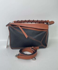 Loewe Calfskin Mini Puzzle Bag Tan Black