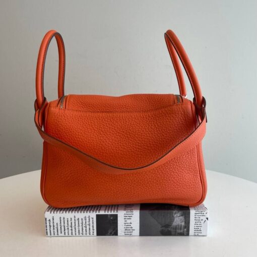 Hermes Taurillon Clemence Lindy 26 Orange Poppy - Image 2