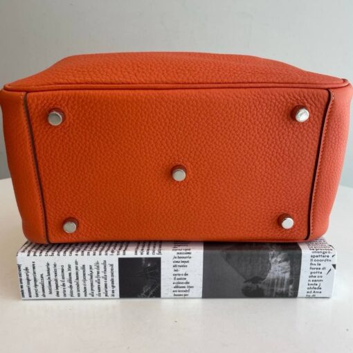 Hermes Taurillon Clemence Lindy 26 Orange Poppy - Image 3