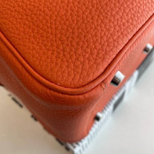 Hermes Taurillon Clemence Lindy 26 Orange Poppy - Image 4