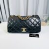 Chanel Aged Calfskin Quilted Medium Pondichery Flap Black
