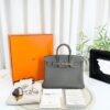 Hermes Togo Birkin 25 Gris Etain