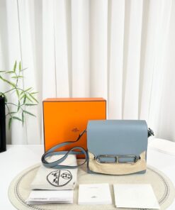 Hermes Evercolor Mini Sac Roulis Bleu Atoll