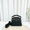 Louis Vuitton Taurillon Embellished Flower Crown Capucines Mini Black