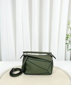 Loewe Calfskin Mini Puzzle Bag Avocado