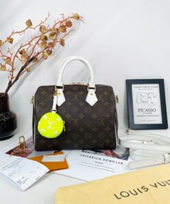 Louis Vuitton Speedy Bandouliere 25 White Monogram LV Match