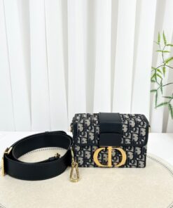 Dior Oblique 30 Montaigne Box Bag Blue