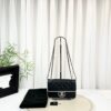 Chanel Lambskin Quilted Resin CC Flap Bag Black White