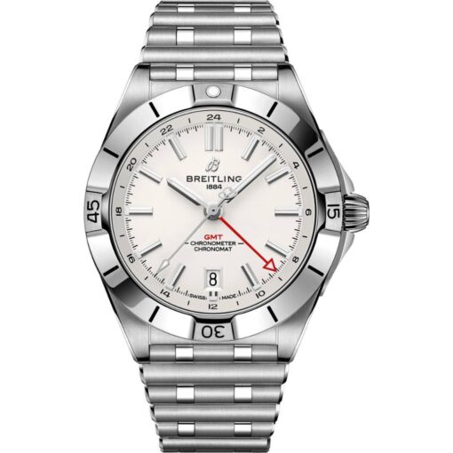 Breitling Chronomat Automatic GMT 40 A32398101A1A1 Stainless Steel White Dial