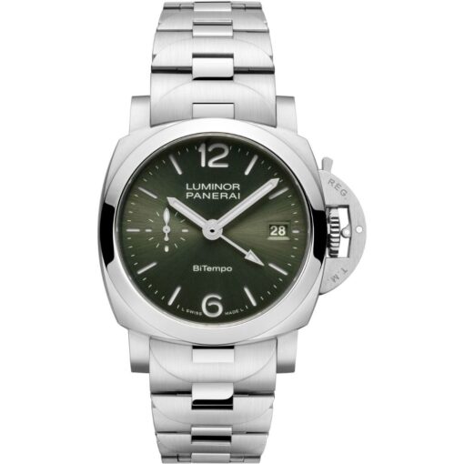 Panerai Luminor Quaranta BiTempo PAM01640 Stainless Steel Green Dial