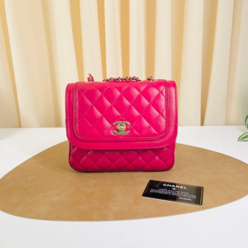 Chanel Lambskin Quilted Small Lovely Day Flap in Pink