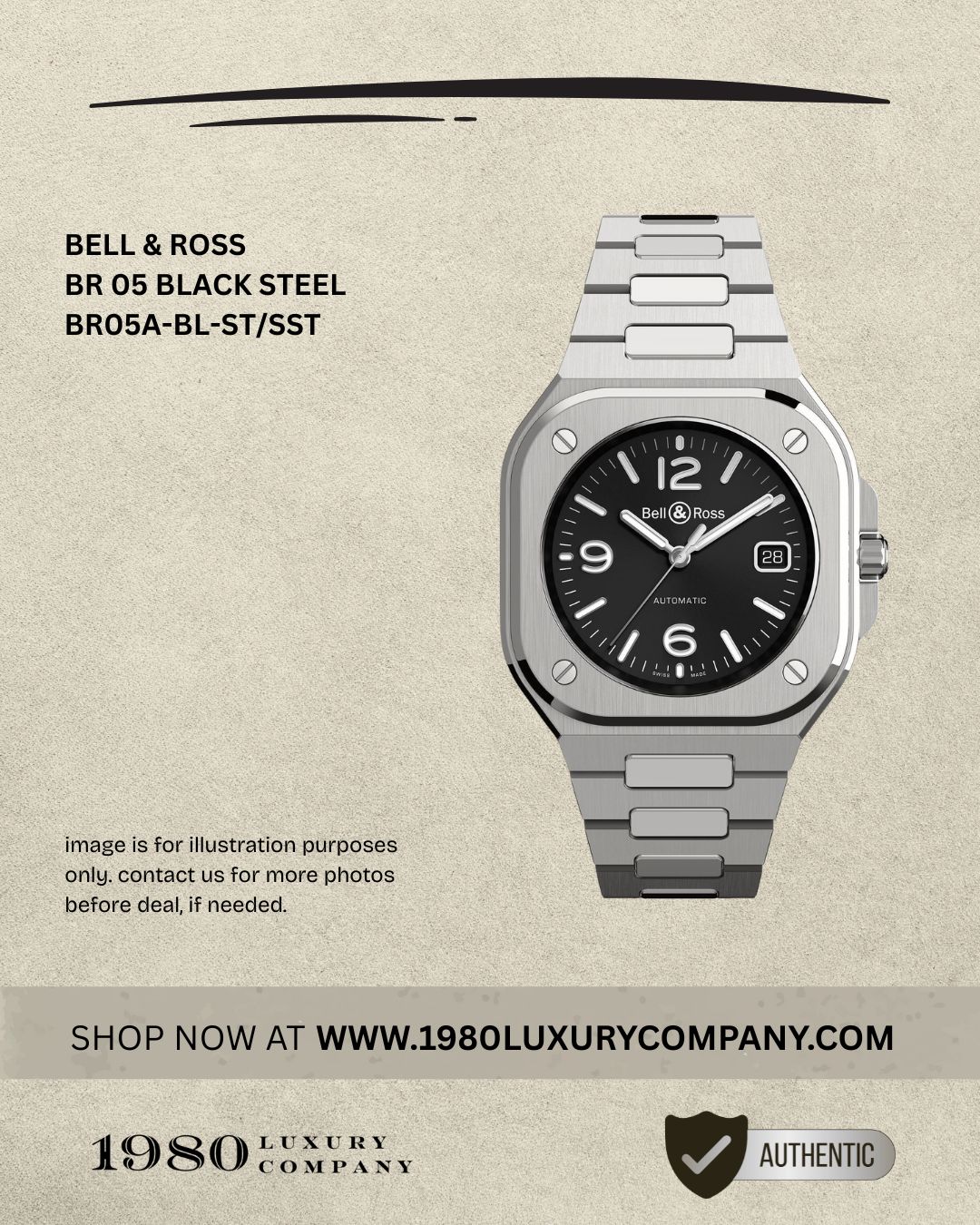 Bell & Ross BR 05 Black Steel BR05A-BL-ST/SST