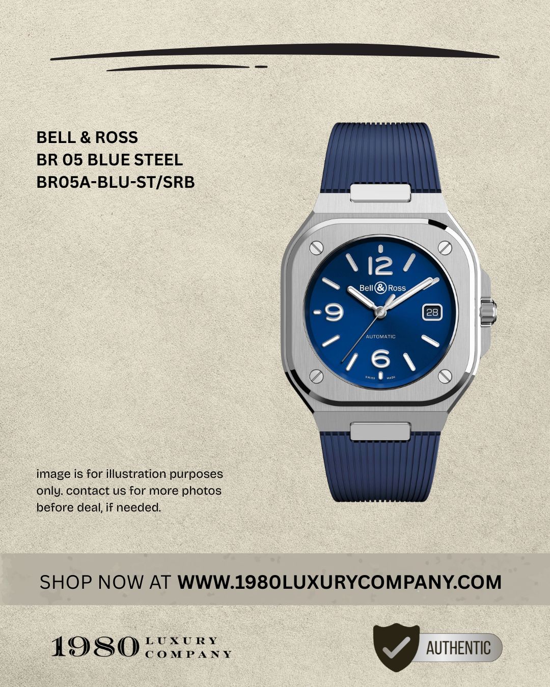 Bell & Ross BR 05 Blue Steel BR05A-BLU-ST/SRB