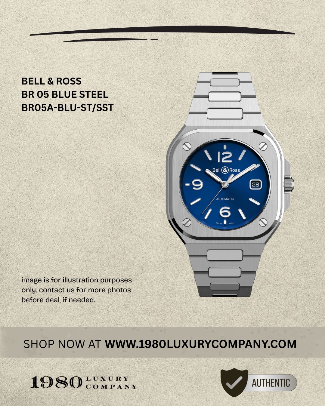 Bell & Ross BR 05 Blue Steel BR05A-BLU-ST/SST