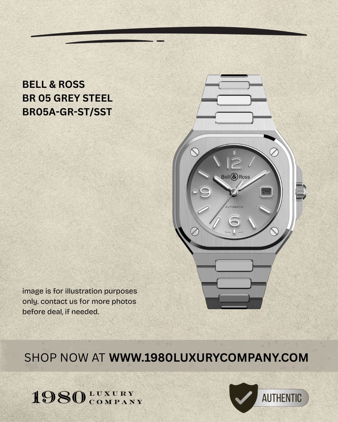 Bell & Ross BR 05 Grey Steel BR05A-GR-ST/SST
