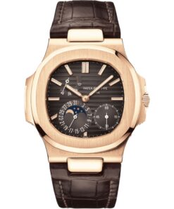 Patek Philippe Nautilus 5712R-001 rose gold watch with brown dial