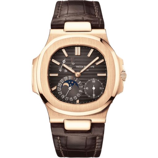 Patek Philippe Nautilus 5712R-001 rose gold watch with brown dial