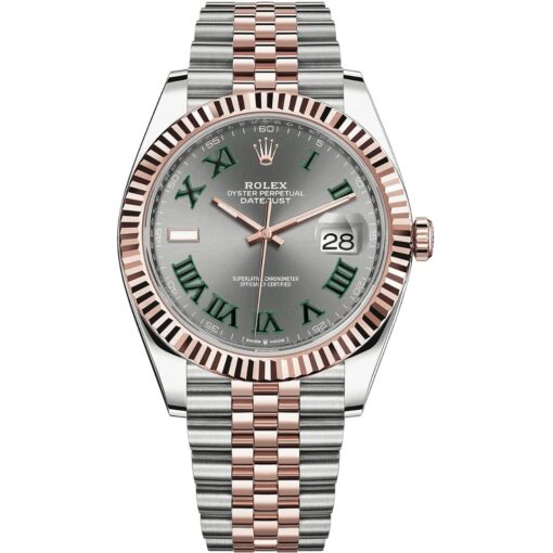 Rolex Datejust 41 126331-0016 Rose Stainless Steel Grey Dial Jubilee