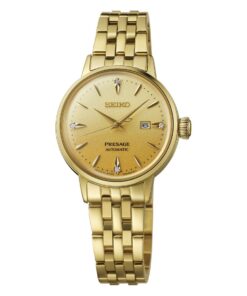 Seiko Presage Cocktail Time Eggnog SRE018J1 Stainless Steel Gold Dial