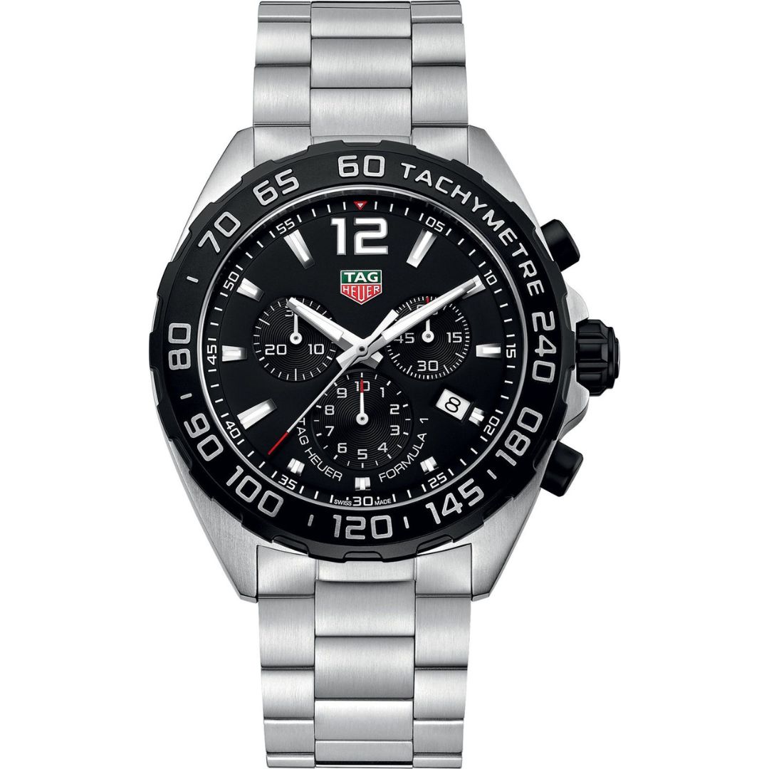 Tag Heuer Formula 1 Chronograph CAZ1010.BA0842 stainless steel watch with black dial
