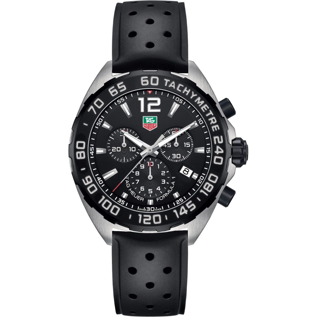 Tag Heuer Formula 1 Chronograph CAZ1010.FT8024 stainless steel watch with black dial