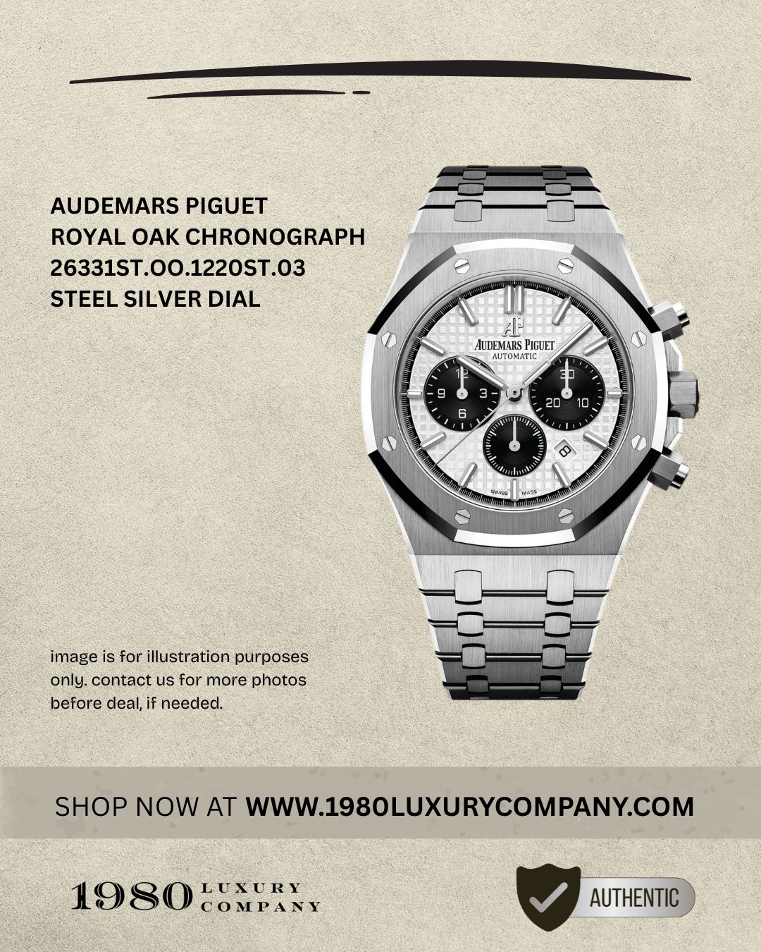 audemars-piguet-royal-oak-chronograph-26331st-oo-1220st-03-steel-silver-dial Audemars Piguet Royal Oak Chronograph 26331ST.OO.1220ST.03 in stainless steel with silver dial