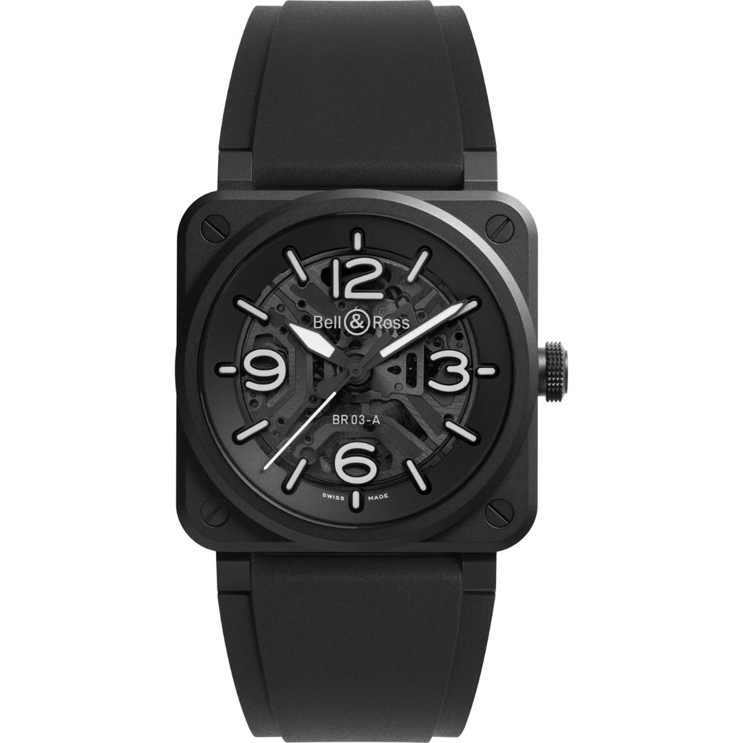 Bell & Ross BR 03 Skeleton Black Ceramic BR03A-BL-SKCE/SRB