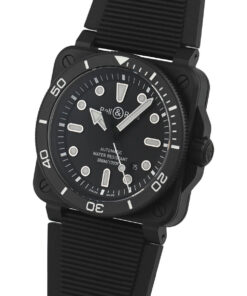 Alternative view of Bell & Ross BR 03 Diver Black Matte Ceramic BR03A-D-BL-CE/SRB