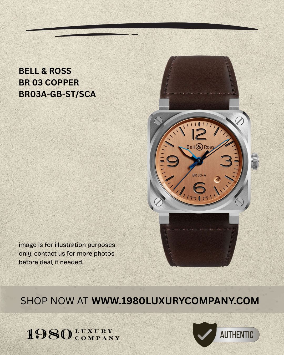 Bell & Ross BR 03 Copper BR03A-GB-ST/SCA