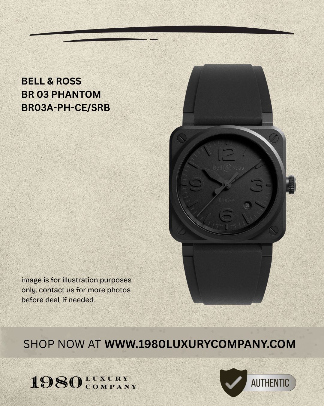 Bell & Ross BR 03 Phantom BR03A-PH-CE/SRB
