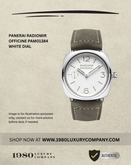 Panerai Radiomir Officine PAM01384 in stainless steel with white dial