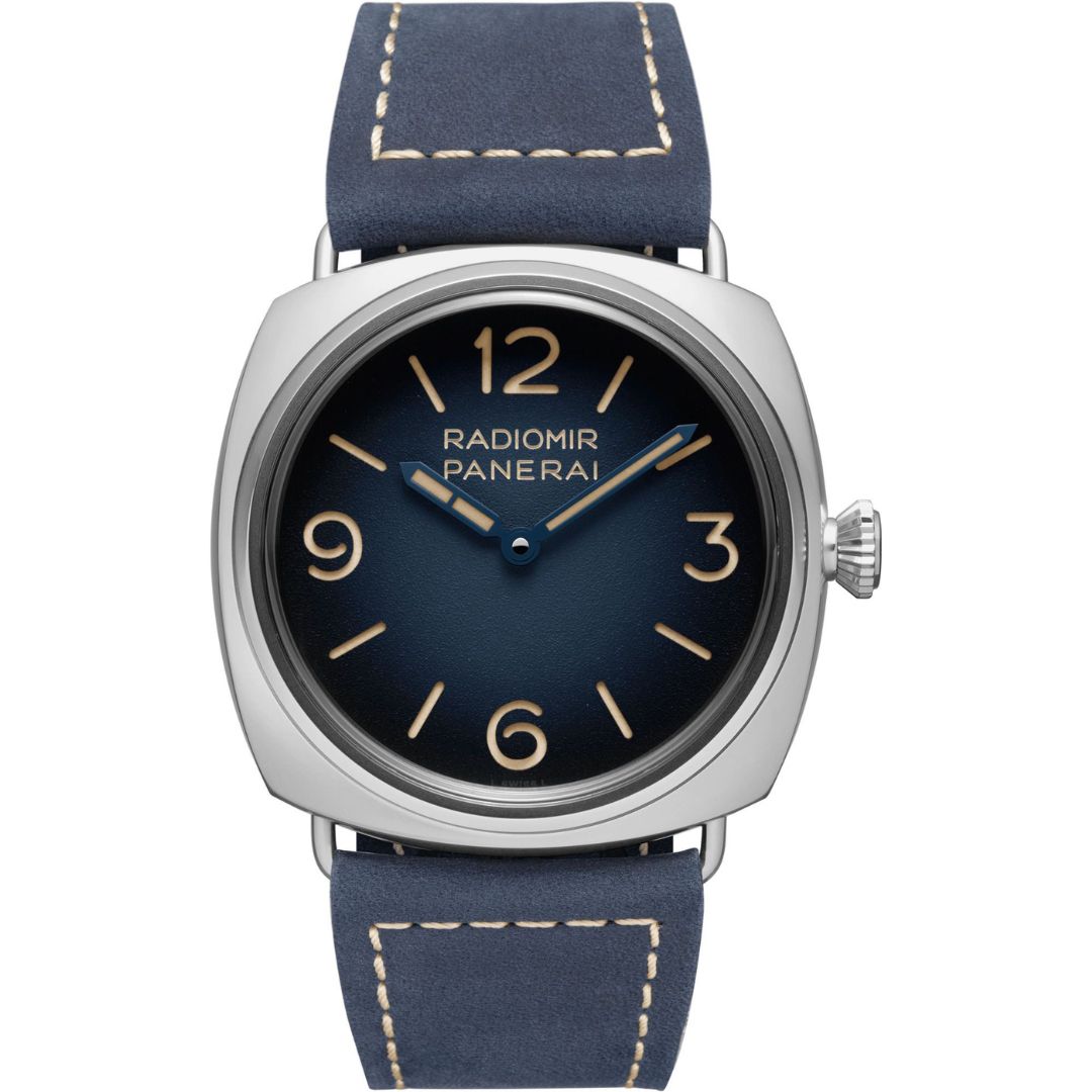 Panerai Radiomir Tre Giorni 45mm PAM01335 in stainless steel with blue dial