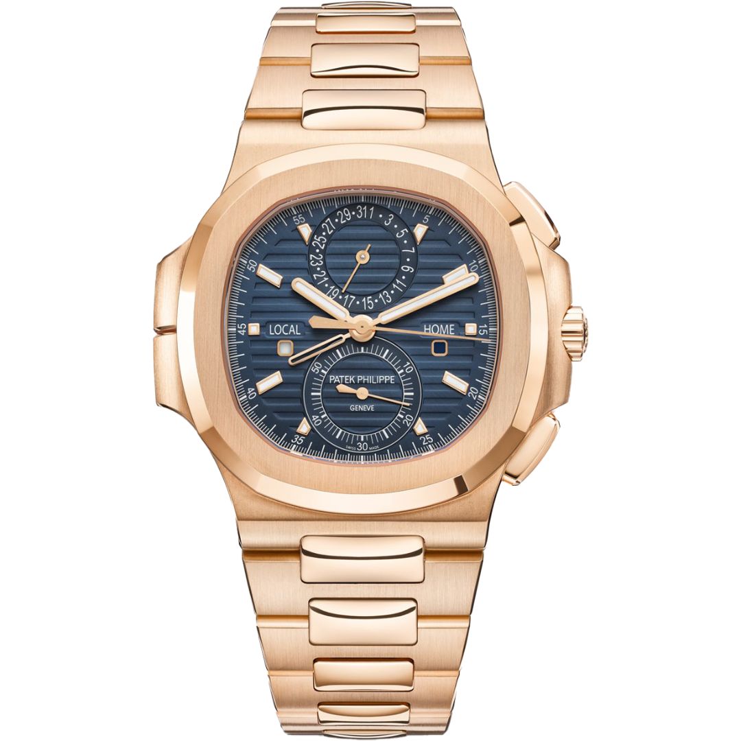 Patek Philippe Nautilus Travel Time 5990/1R-001 Rose Gold Blue Dial