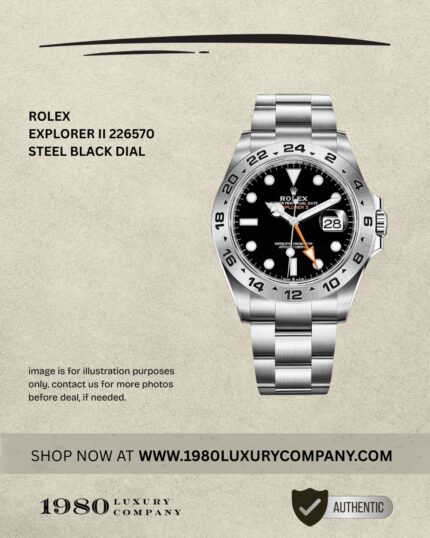 Rolex Explorer II 226570 in stainless steel with black dial