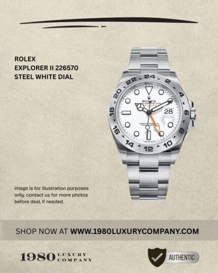 Rolex Explorer II 226570 in stainless steel with white dial