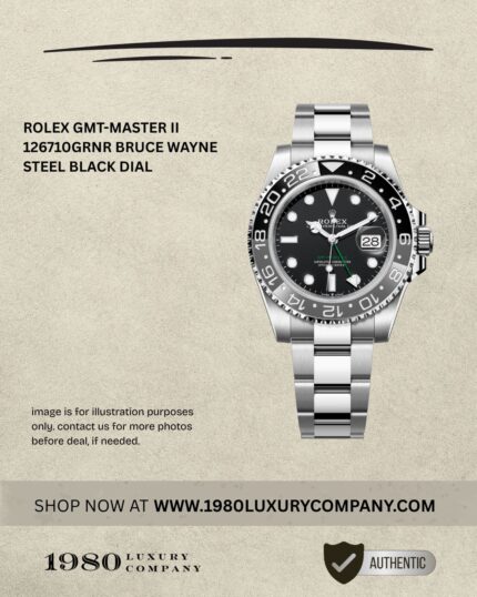 Rolex GMT-Master II 126710GRNR Bruce Wayne in steel with black dial