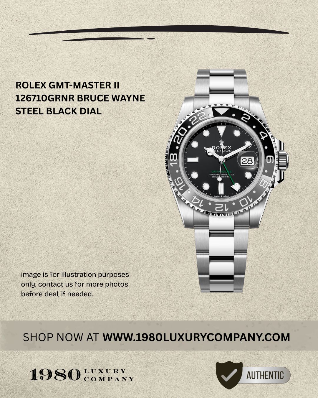 rolex-gmt-master-ii-126710grnr-bruce-wayne-steel-black-dial Rolex GMT-Master II 126710GRNR Bruce Wayne in steel with black dial
