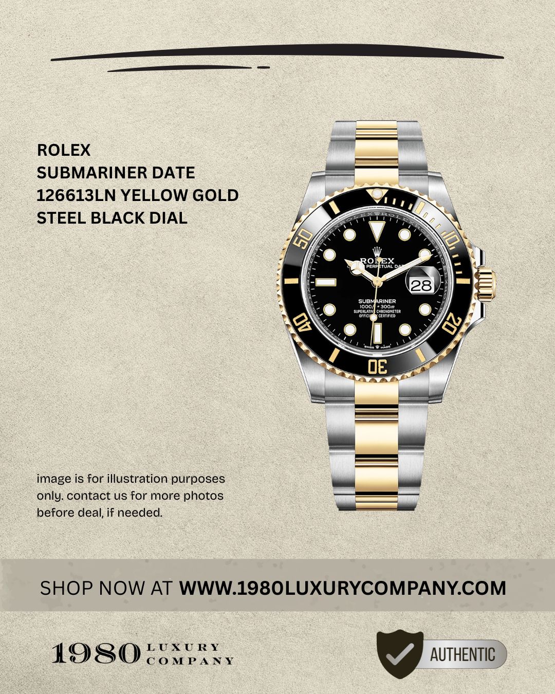 rolex-submariner-date-126613ln-yellow-gold-steel-black-dial Rolex Submariner Date 126613LN in yellow gold and stainless steel with black dial