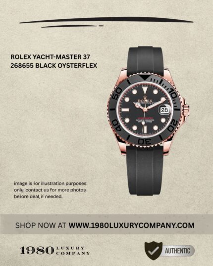 Rolex Yacht-Master 37 268655 in rose gold with black dial