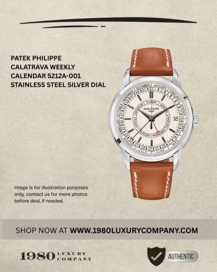 Patek Philippe Calatrava Weekly Calendar 5212A-001 in stainless steel with silver dial