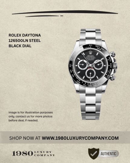 Rolex Daytona 126500LN in stainless steel with black dial