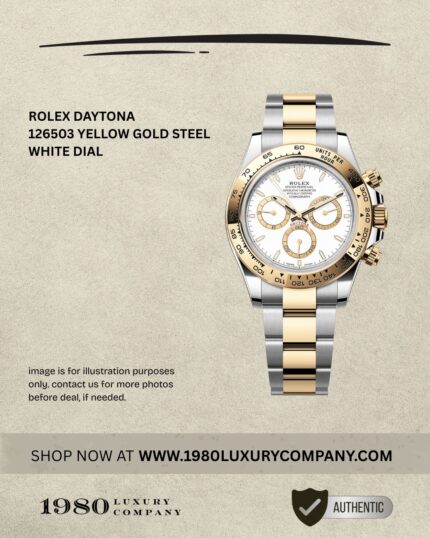 Rolex Daytona 126503 in yellow gold and stainless steel with white dial